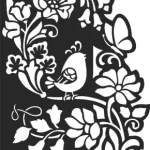 Panou Decorativ Floral Gard Plasma cnc