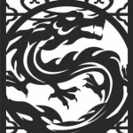Panou Dragon Decorativ Gard Plasma cnc