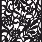 Panou Floral Decorativ Gard Plasma cnc