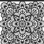 Panou Floral Decorativ Gard Plasma cnc